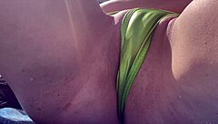 italian milf miami beach tight shaved pussy public closeup tease
