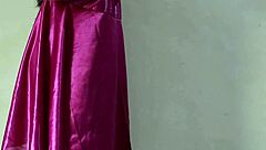bening banget cewek bali colmek purple silk satin dress squirt