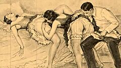Vintage art unveils hairy beavers in retro erotic allure