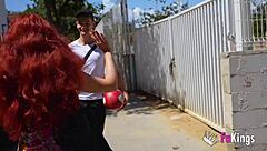 experienced milf valery tries young rookie's huge anal cock