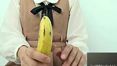 hand crushing banana fetish tease