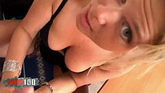 Blonde teacher's big natural tits bounce in hardcore doggystyle