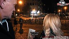 My erotic pickup with tattooed blonde fitness teen Sandy