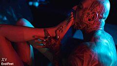 Goddess nick knows how to tease a foot lover