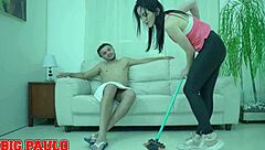 perfect maid gets fucked hard by big cock in lingerie fetish play