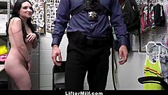 Security catches hot milf shoplifter then dominates her ass pov