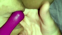Horny wife fingers wet pussy to squirting orgasm with toys