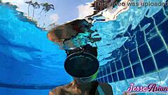 skinny asian plugs ass swims poolside then gapes huge outdoors masturbation frenzy!