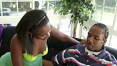 Tall ebony pounded by monster black cock