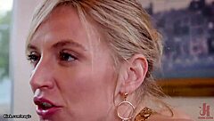 Blond spanks stepsister hard in bathroom