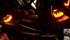 Halloween succubus receives creampie while gemma gets face covered