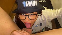 colombian babe delivers slothy deepthroat blowjob tease