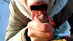 russian stepsister outdoor blowjob feels passionate