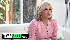 cute blonde breaks all the rules and shoots her first porn