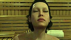 Let's Play In Hot Sauna With Shaved Pussies!