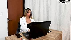 Dra perverted masturbates in her doctors office with toys
