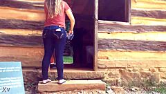 Candid mexican teen 18+ booty in jeans for hidden view