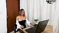 Dra perverted masturbates in her doctors office with toys