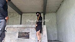 pinay enjoys public sex near cemetery tombstones