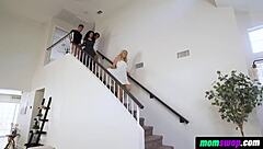 Momswop - cum bucket step moms swap with stepsons in the living room