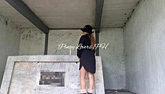 pinay enjoys public sex near cemetery tombstones
