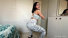 gym queen rides oiled up in pov workout