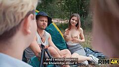 Wives swap rimming and anal in forest