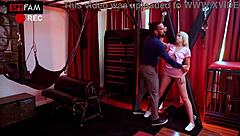 Petite blonde begs to get tied up for intense play