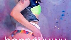 bonneyuwu baile argentina pollerita blanca dancing cute