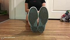Sorority girls sexy soles and dirty socks tease
