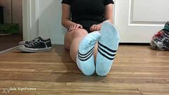 Sorority girls sexy soles and dirty socks tease