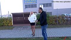 milf secretary double pounded in driving van