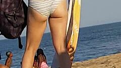 another dumb bitch got candid at beach