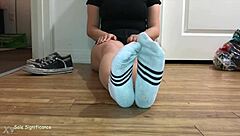 Sorority girls sexy soles and dirty socks tease