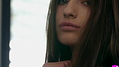 Does this petite teen model look stunning in her lingerie?
