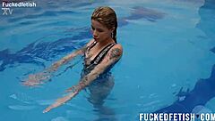 ashlee rose romantic underwater silver dress slim blonde