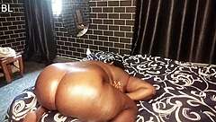her first attempt on anal went successful after her huge butthole swallows my long dick