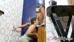 ebony teen 18+ lesbian wants to lick and toy her milf lover