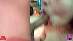its getting hot and babyluna939 tries on her bikini and i fuck her mouth and make her a creampie part 1