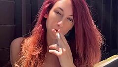 italian big tits milf artemisia love hot solo smoking fetish session