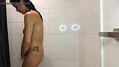 Small latina nadia angel shower shaving pussy