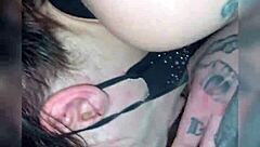 emo girl begs to get face fucked by black cock