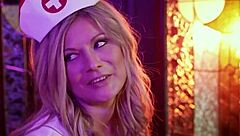 Mature nurse enjoys passionate halloween night with young patient