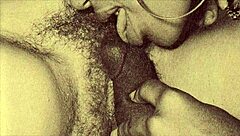 Vintage Dark Lantern London Interracial Scene