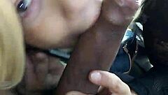 talking softly while sucking on a big black cock during a beautiful outdoor encounter