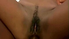 Lesbian Latina couple try huge cock together
