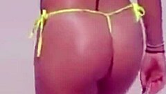 unbelievable awesome young girl with a micro bikini on the beach with her boyfriends relatives