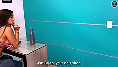 Intriguing Horny Latina Fitness Babe Fucks Muscular Neighbor