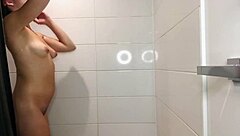 Small latina nadia angel shower shaving pussy