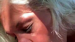 outdoor milf takes it all and swallows every drop